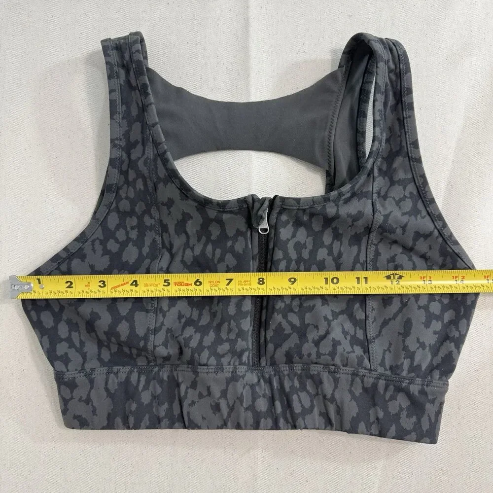 Varley Let’s Go Fay Sports Bra Front Zip Closure Colour Shan Sz Medium *No Pads - Picture 4 of 7
